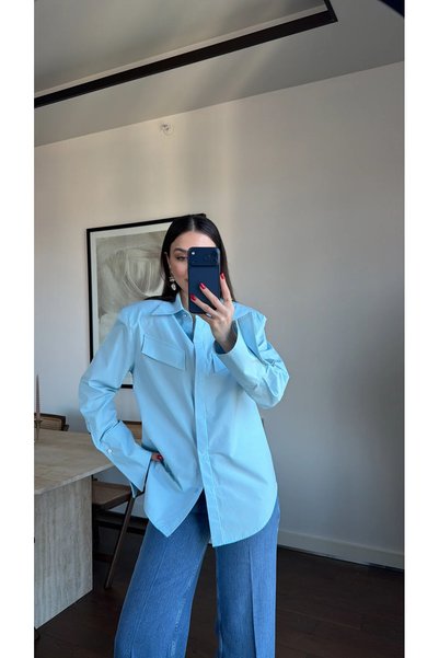 Bak'ap Premium Trend Padded Shoulders Poplin Shirt