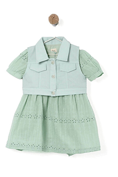MiniKids Rochita cu vesta Layla model verde 110 (4-5 ani)