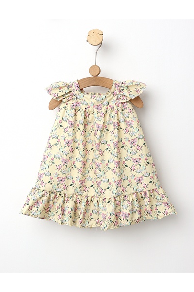 MiniKids Sardinia floral dress, yellow model 104 (3-4 years)