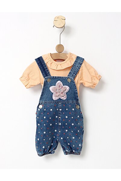 MiniKids Salopeta blug steluta, model corai 86 (12-18 luni)