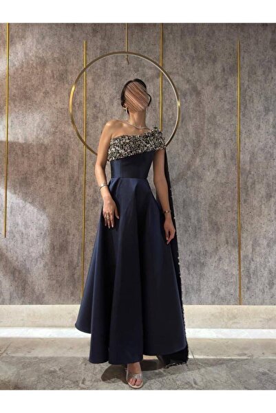 ranin Embroidered Mikado evening dress