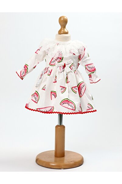 MiniKids Rochita cu dantela si fundita Pepeni ciclam