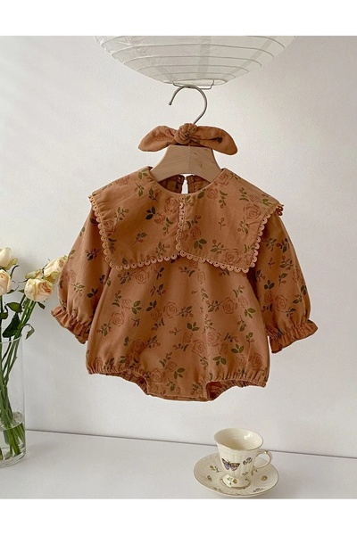 MiniKids Ντάρια πρέμιουμ ριμπ ολόσωμη φόρμα και κορδέλα μαλλιών