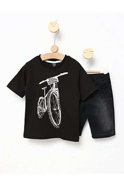 MiniKids Καλοκαιρινή Στολή Αναβάτη Ποδηλάτη με Μαύρο 104 (3-4 ετών)