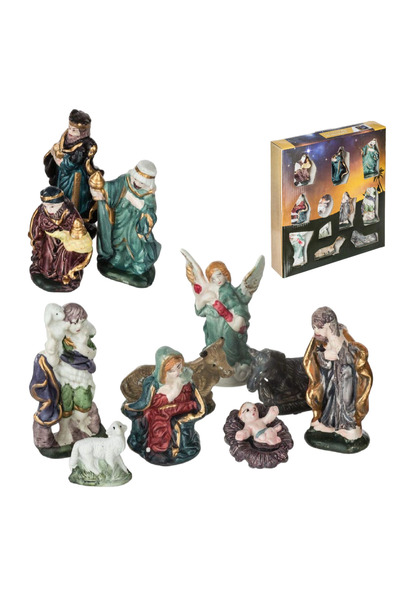 Other Set Figurine Ieslea de Crăciun - Decoratiune Traditonală Ceramică - 10 ...
