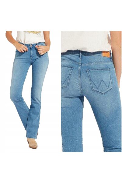 WRANGLER Blugi de damă, Wrangler, bumbac, lungime normală, fermoar, 5 buzunar...