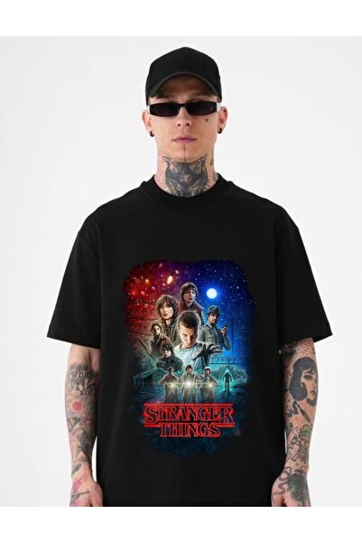 SVART WEAR Μπλουζάκι Stranger Things με στάμπα, unisex, oversized