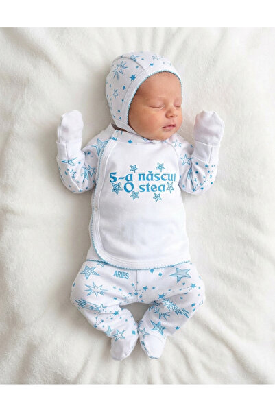 MiniKids Στολή 5 τεμαχίων 'Ένα αστέρι γεννιέται' μπλε 62 (0-3 μηνών)