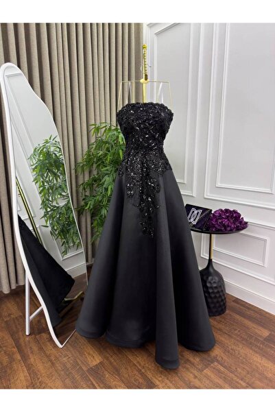 ranin Embroidered Mikado evening dress