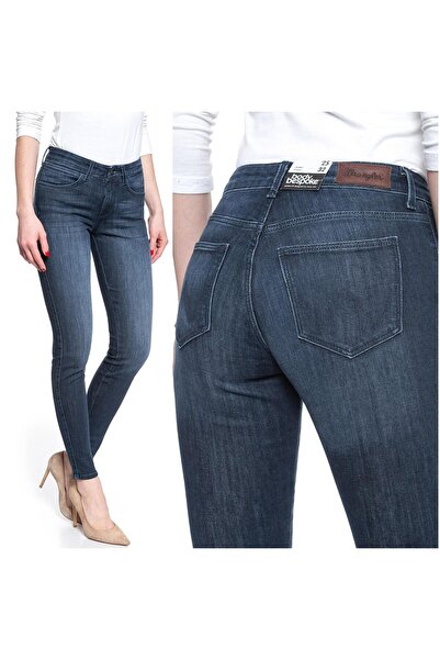 WRANGLER Blugi de damă, Wrangler, bumbac, lungime normală, fermoar, 5 buzunar...