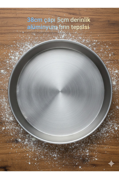 Kısmet 38 cm yuvarlak alüminyum fırın tepsisi