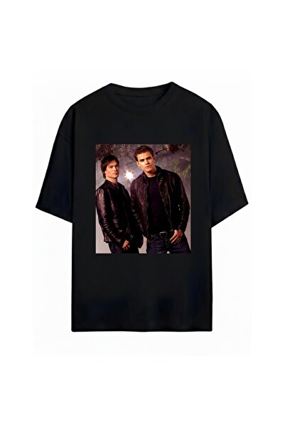 SVART WEAR Tricou oversize unisex cu imprimeu The Vampire Diaries