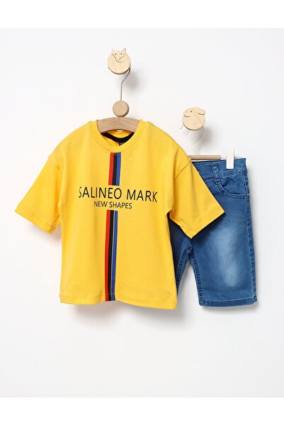 MiniKids Costumas de vara New Shapes galben 110 (4-5 ani)