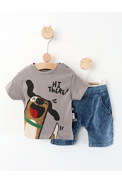 MiniKids Γεια σας, σκούρο γκρι κοστούμι 92 (18-24 μηνών)