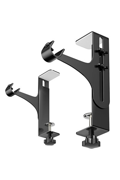 Other No Drilling Gallery Bracket - Metal, Adjustable, Black - 20-28 mm, Set ...