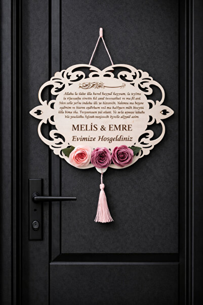 yucisaatleri Dış kapı süsü kişiye özel şık ve tasarım çiçekli no02