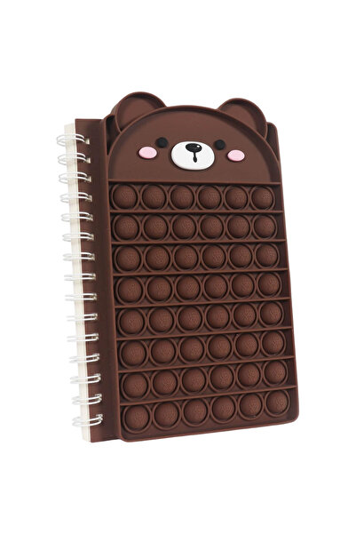 Other Caiet Scolar Pop It Fidget - Model Ursuleț Maro, Silicon Antistres - 50...