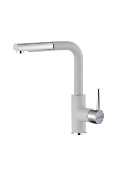 Alveus Siros Single-Lever Kitchen Faucet, High Spout, Granital Concrete