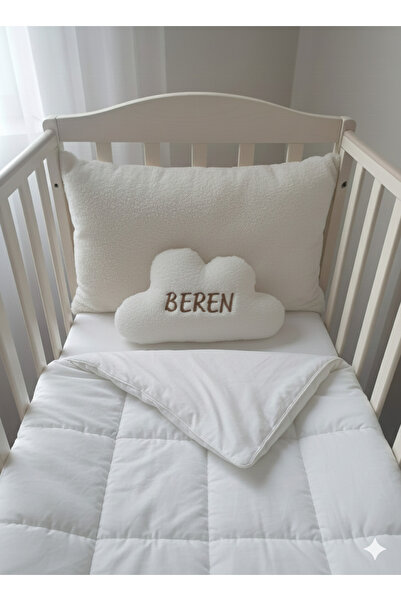 BeybiNest Welsoft Nakışlı Bulut Yastık Kişiselleştirilebilir Nakış desenli Be...