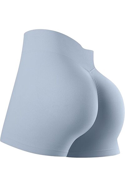 Other Women's Yoga Shorts - Stitch-Free, Push-up, Opaque, High Waist - L, Lig...