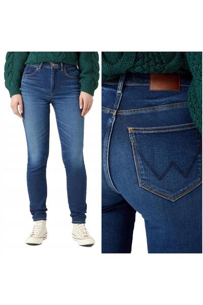 WRANGLER Blugi de damă, Wrangler, bumbac, lungime normală, fermoar, 5 buzunar...