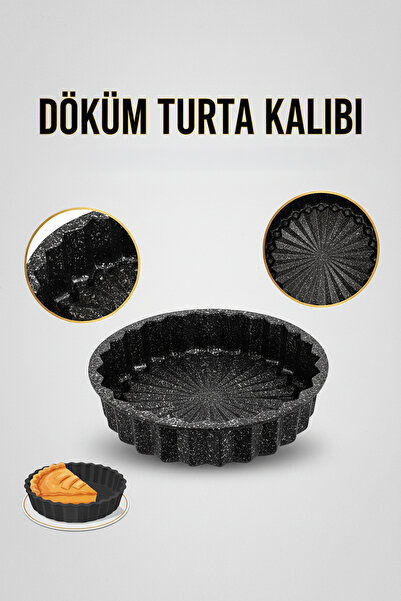 TOGO Granite Cast Iron Pie Mold Non-Stick Cast Iron Tart Mold 28 cm