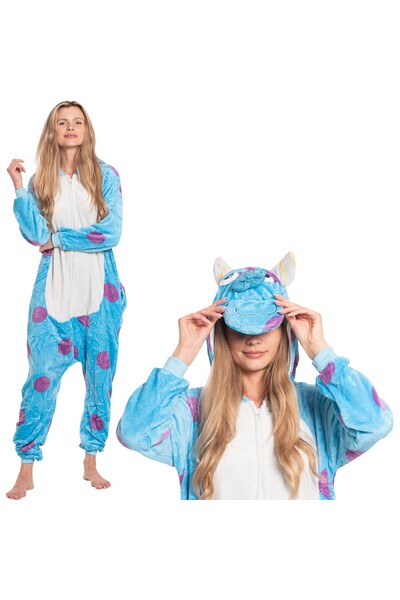 Other Kigurumi sleepsuit for women — blue Hooded onesie costume, Sulivan char...