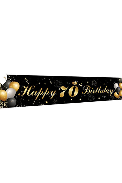 Other 70th Anniversary Banner Garland - Hanging Decoration, Plastic - 180x40 ...