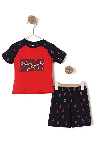 MiniKids Compleu CAPTAIN'S FIRST CREW model rosu 86 (12-18 luni)