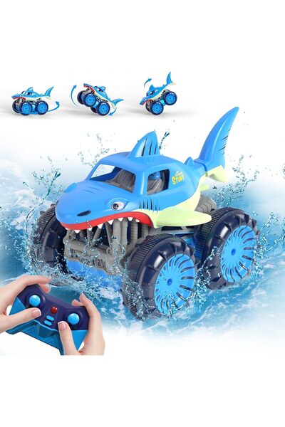 Other Masina cu Telecomanda Rechin - Amfibie 4x4, Rezistenta la Apa - Rotatie...