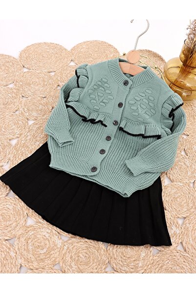 MiniKids Πλεκτή στολή Lilibeth πράσινο μοντέλο 116 (5-6 ετών)