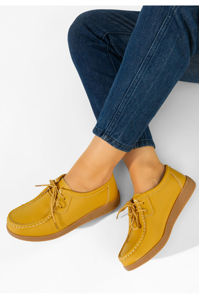 B T Shoes Women's Afinia yellow loafers