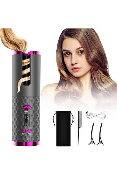 Generic Gray automatic curling iron with 6 temperature settings and timer, au...