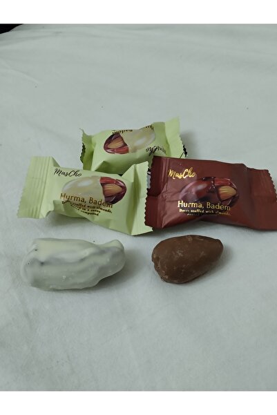 Talas Kuruyemiş Mas Cho 250 Gr sütlü ve beyaz çikolata kaplı tüm bademli hurma