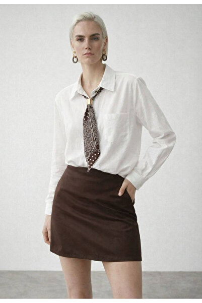 jöns since 1997 Women's Brown Scarf Aerobin White Shirt