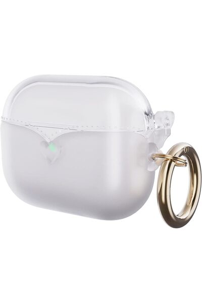 Other Husă AirPods Pro 2 / Pro - TPU transparent, inimă, carabină aurie - hus...