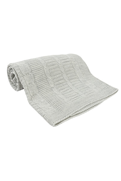 MiniKids Ακρυλικό Κουβέρτα Baby Love σε γκρι μοτίβο