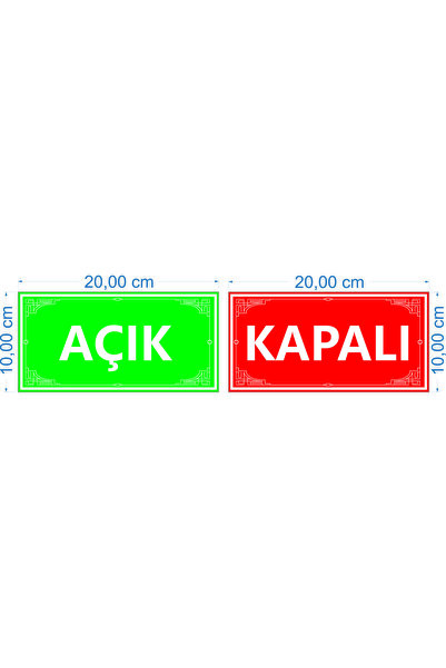 Şahin Kreatif Baskı Açık Kapalı Yazı Folyo Sıvama Dekota 10cmx20cm