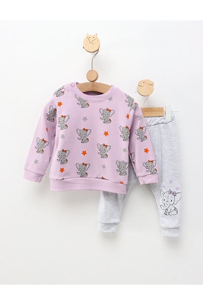 MiniKids Compleu Fetita Elefantica model mov 74 (6-9 luni)