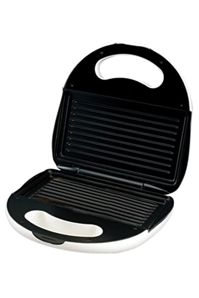 Geepas 750W Sandwich Toaster | Non-Stick Plates | Thermostat | 2 Slice | Whit...