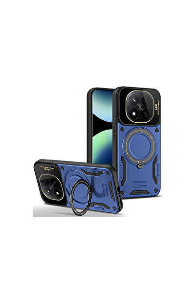 cepmoda غطاء REDMİ "NOTE 14 PRO (4G)" 360 مع حامل وحلقة حماية للكاميرا D ماصّ...