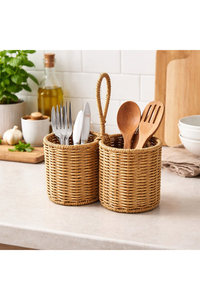 ADA Ahşap oyma ve çerçevecilik Rattan Spoon Holder