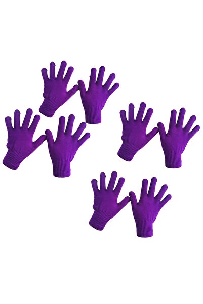 Other Unisex Winter Gloves - Set of 4 Pairs, Acrylic and Cotton, Elastic - M,...