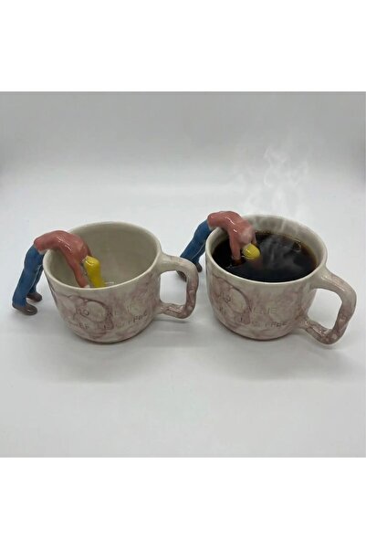 Mer Atelier "No Talkie Before Coffee" Yazılı Seramik Kupa