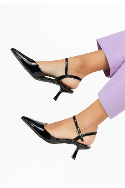 B T Shoes Damarisa black slingback shoes