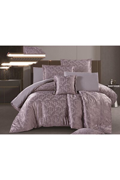 Gen Tech مفرش نفرين 8 قطع ارجوان جاكار ملكي مايكروفايبر