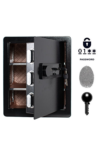Other Biometric Safe, Armored Steel, and Digital Code, 45x38x32 cm, Black
