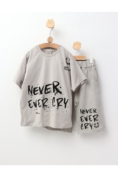 MiniKids Set NEVER EVER CRY gri 152 (11-12 ani)