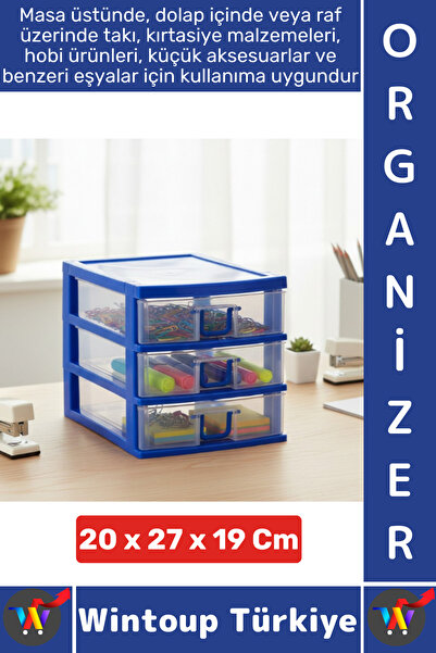 Wintoup #OrganizatorZaNakit Izdržljiva Plastična Stolna Polica za Ormarić Mal...