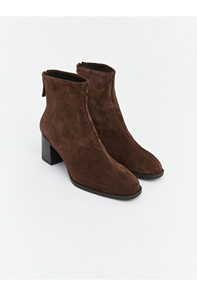 LC Waikiki New season brown suede Suede heeled shoes from gulis gi̇yi̇m.